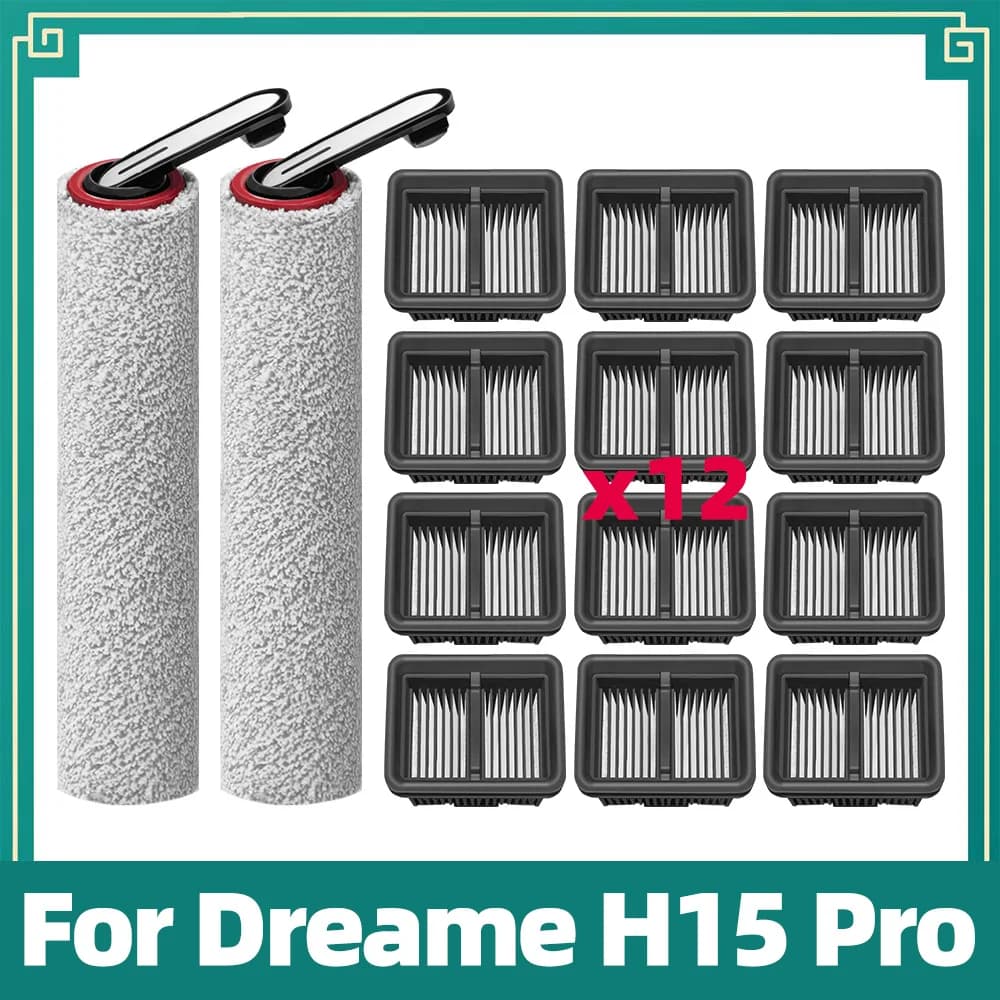 Compatible For Dreame H15 Pro / H12 Pro FlexReach / H13 FlexReach Vacuum Roller Brush HEPA Filter Replacement Accessories