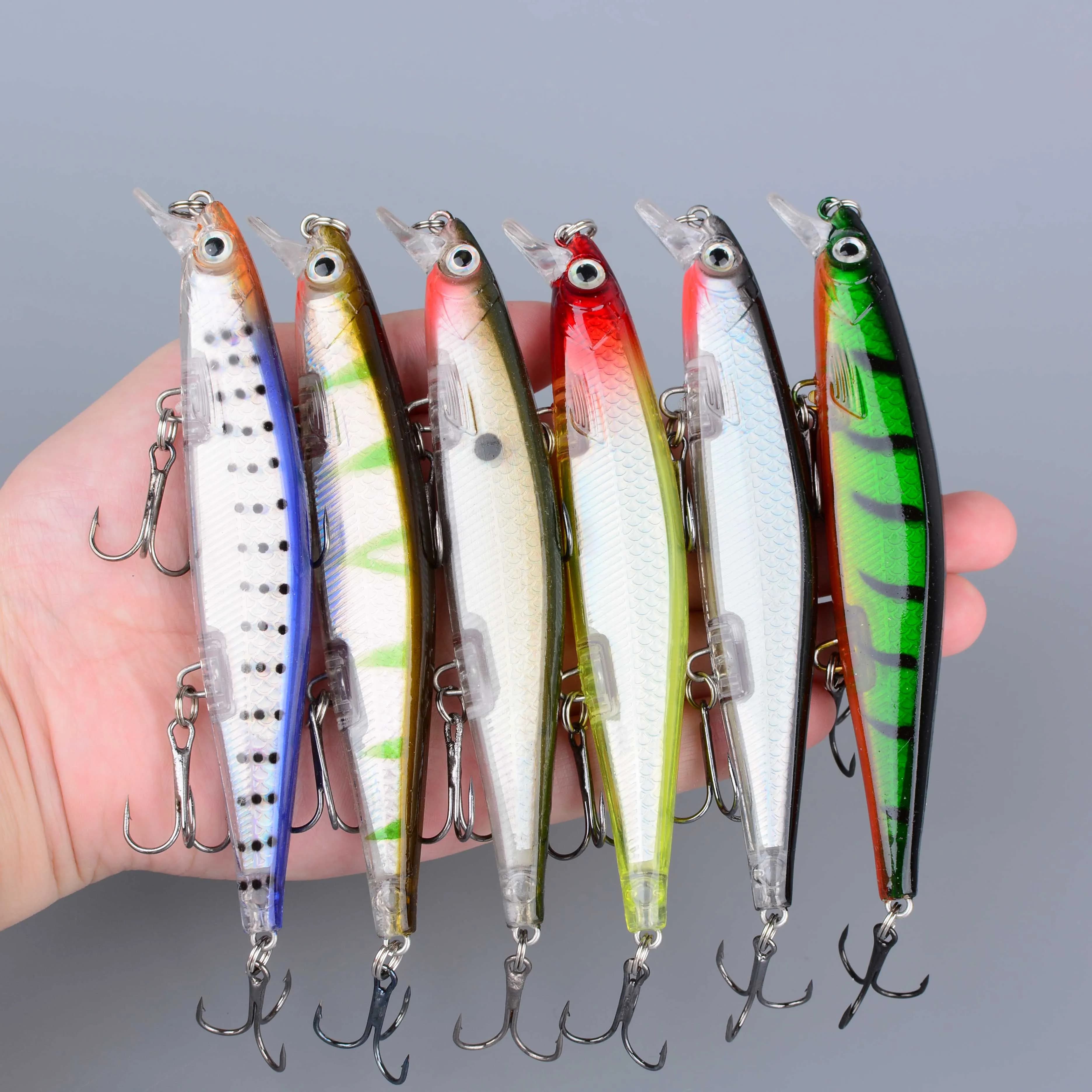 1 Pezzo Esca Artificiale Minnow Wobbler in Plastica Dura Crankbait per Bass e Luccio, Attrezzatura da Pesca