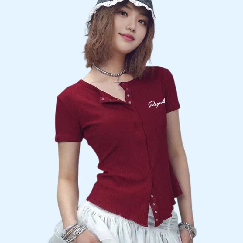 Nuovo Cardigan Autunnale di Alta Gamma per Donne con Bottoni Nascosti, T-shirt Aderente Stile Spicy Girl, Top Base Morbido e Confortevole con Scollo a V