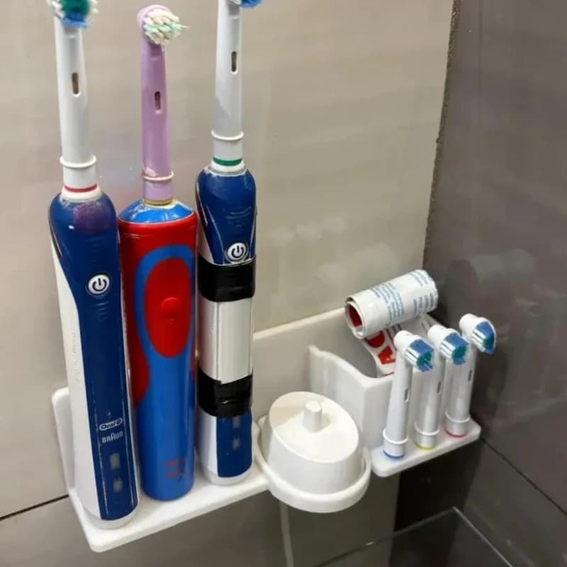 Suitable for Oral B Electric Toothbrush Holder No Drill Adhesive Bathroom Organizer for Charger Storage