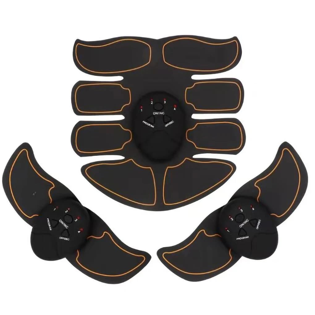 Abdominal muscle massager Electric stimulator for abdominal arm muscles, 6-piece abdominal adhesive, 2-piece arm sticker, 1-piece butt sticker