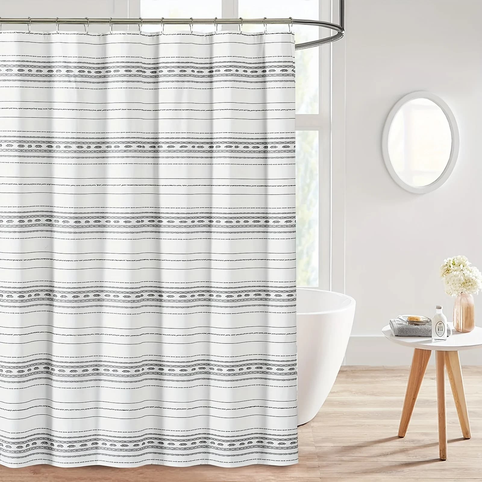 72"*72" dimensione waffle jacquard artigianale stile semplice 55% miscela e tenda da doccia 45% poliestere