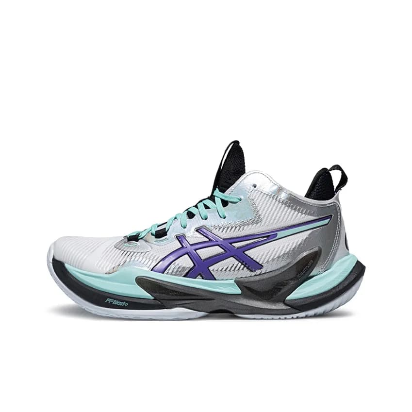 ASICS METARISE 2 Volleyball Shoes Men's Low Top White/Purple 1051A104-100