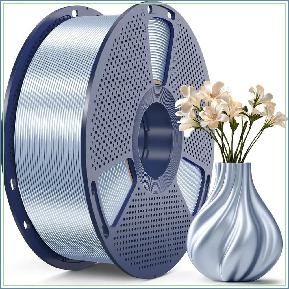 Silk PLA Filament 1.75mm, Smooth Silky Surface, Easy to Print, Dimensional Accuracy +/- 0.02mm, 1KG Spool