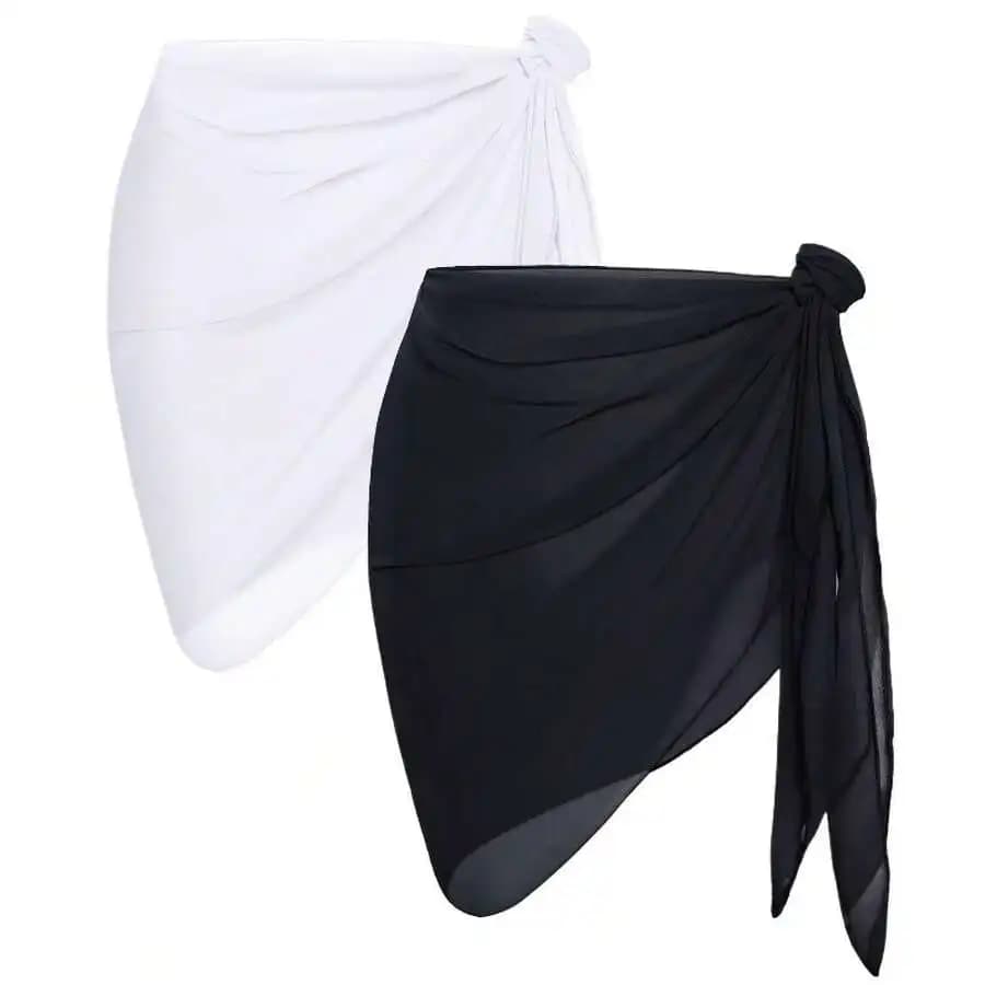 Women Summer Beach Cover Up Sarong Wrap Skirt Scarf Shawl Multi-Wear Swimwear