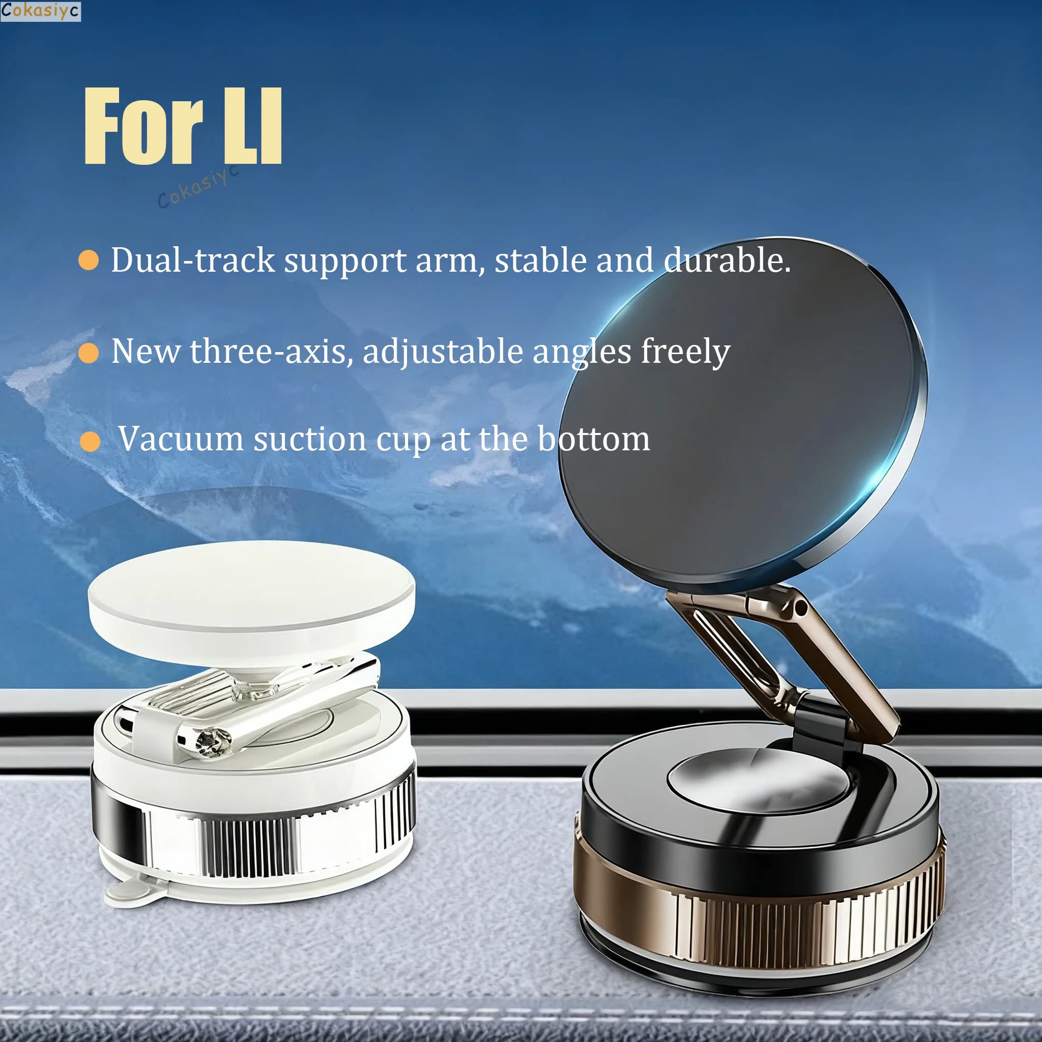Supporto per telefono magnetico per vuoto per auto Supporto per ventosa girevole pieghevole portatile per Li AUTO LIXIANG L7 L8 L9 ONE