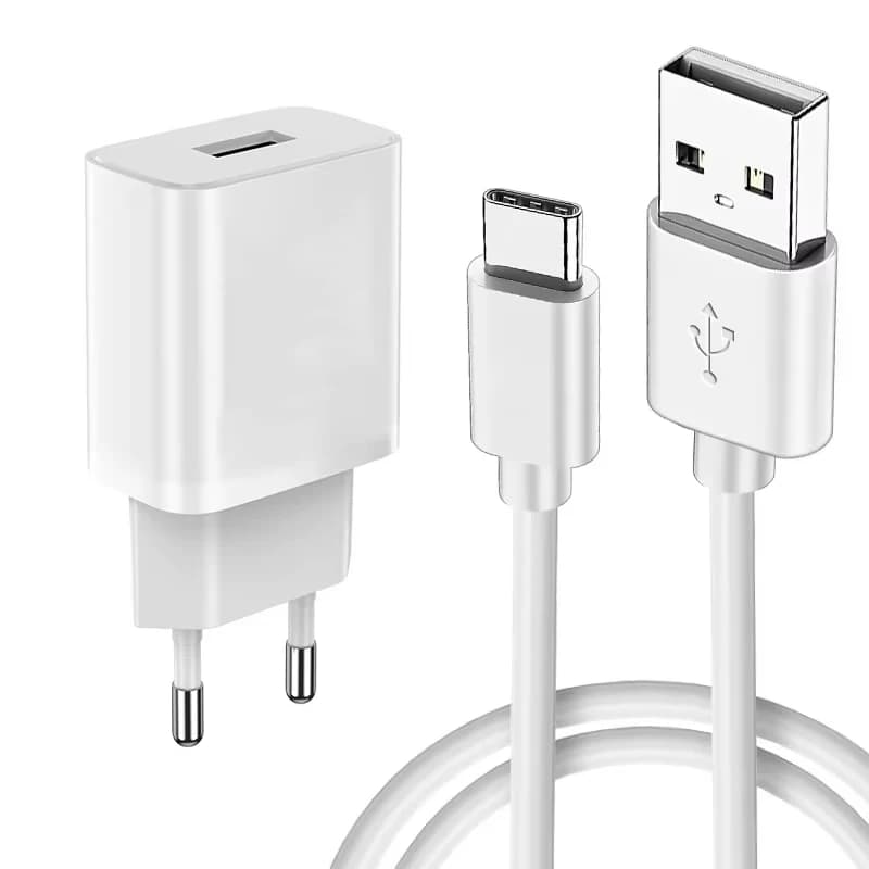 EU Plug Fast Charging Adapter 1M Data Wire For Samsung S25 S24 S23 Xiaomi 15 14 13 Pro LG Transsion Type C Port Chargers Cable