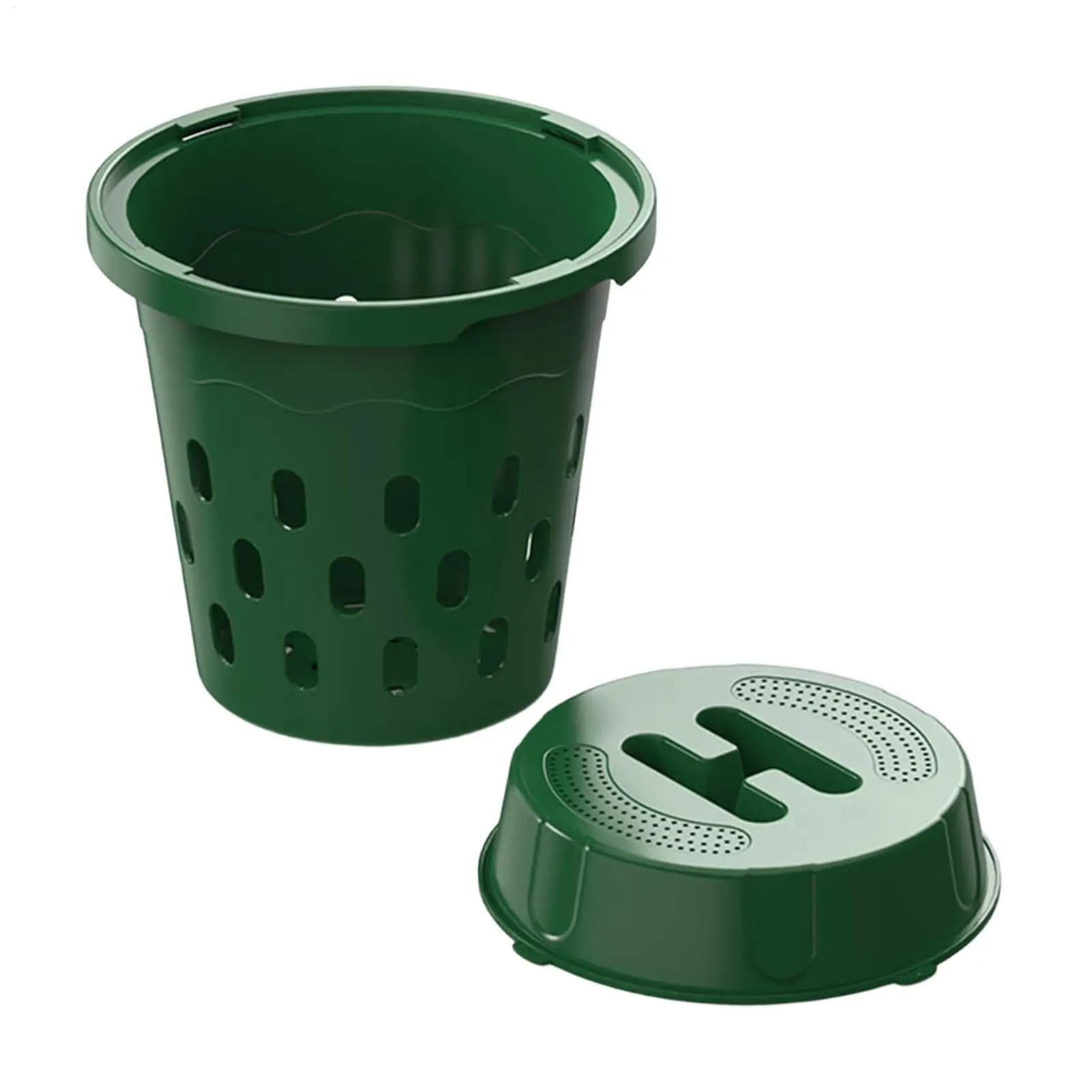 Compostiera interrata con fori di ventilazione per giardino, cortile, parco, aiuole rialzate, orto e vivaio
