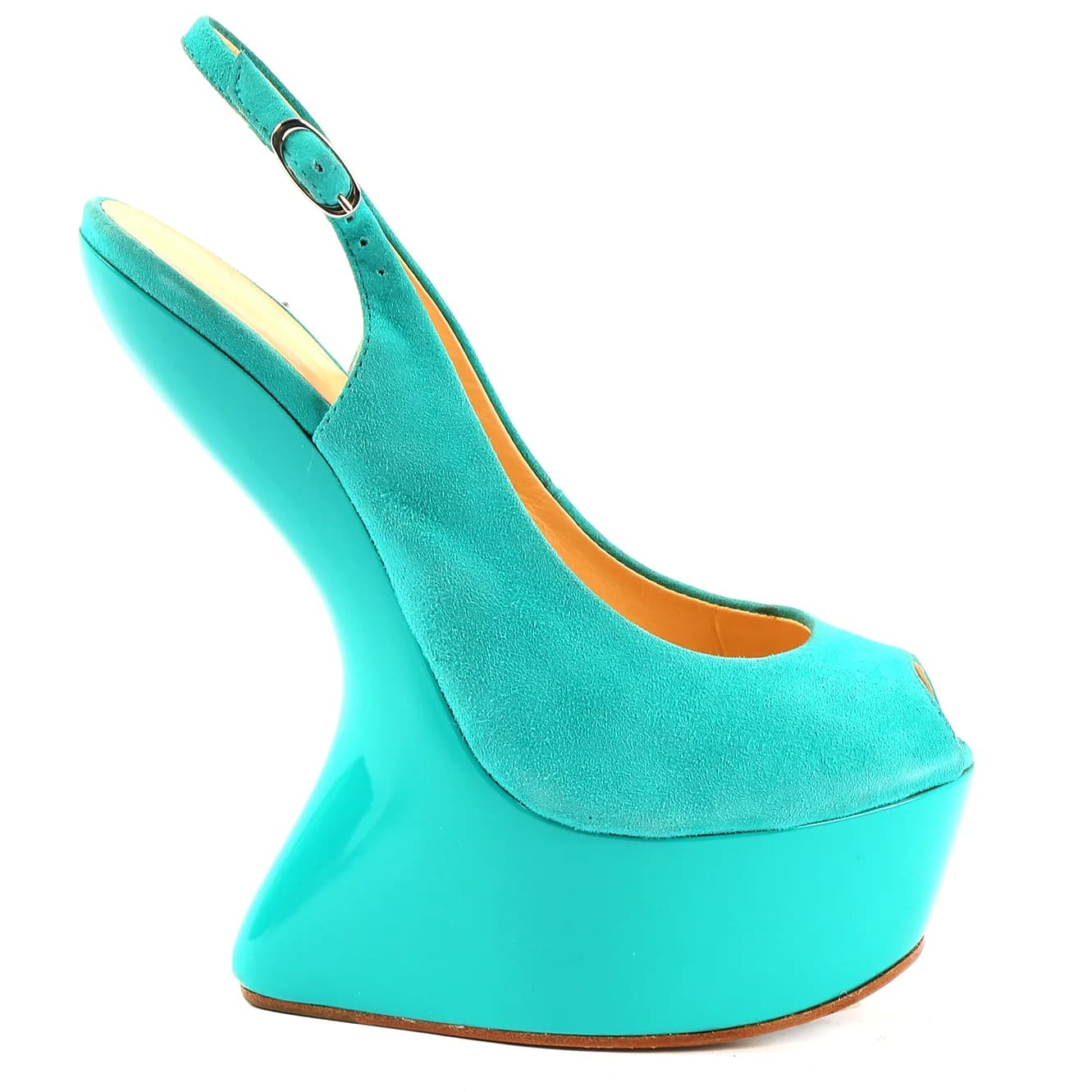 Scarpe da Donna con Punta Aperta Stile Strano Patchwork, Sexy Pumps in Pelle Scamosciata, Personalizzabili, Nuovi Arrivi Moda Scarpe da Passerella