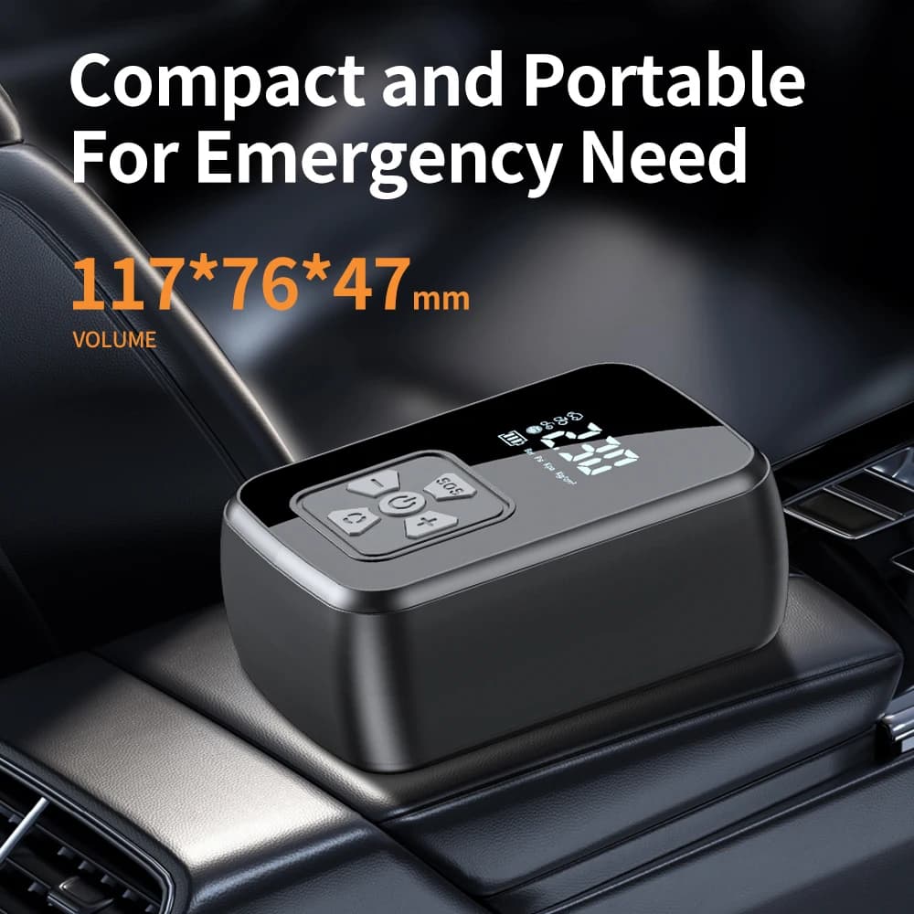 Portable Car Air Pump Electric Pneumatic Inflator Pump Tool Digital Smart Display Tire Gas Machines Air Compressor for Motorcycle