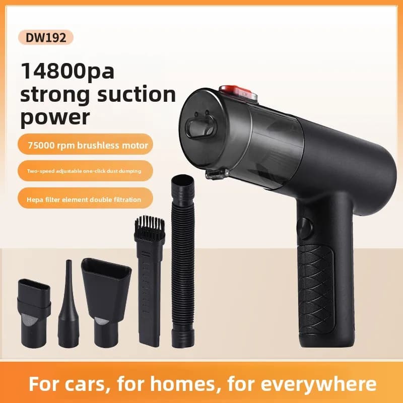 Aspirapolvere per auto portatile senza spazzole integrato con aspirazione mini piccolo aspirapolvere portatile ad alta potenza specifico per auto