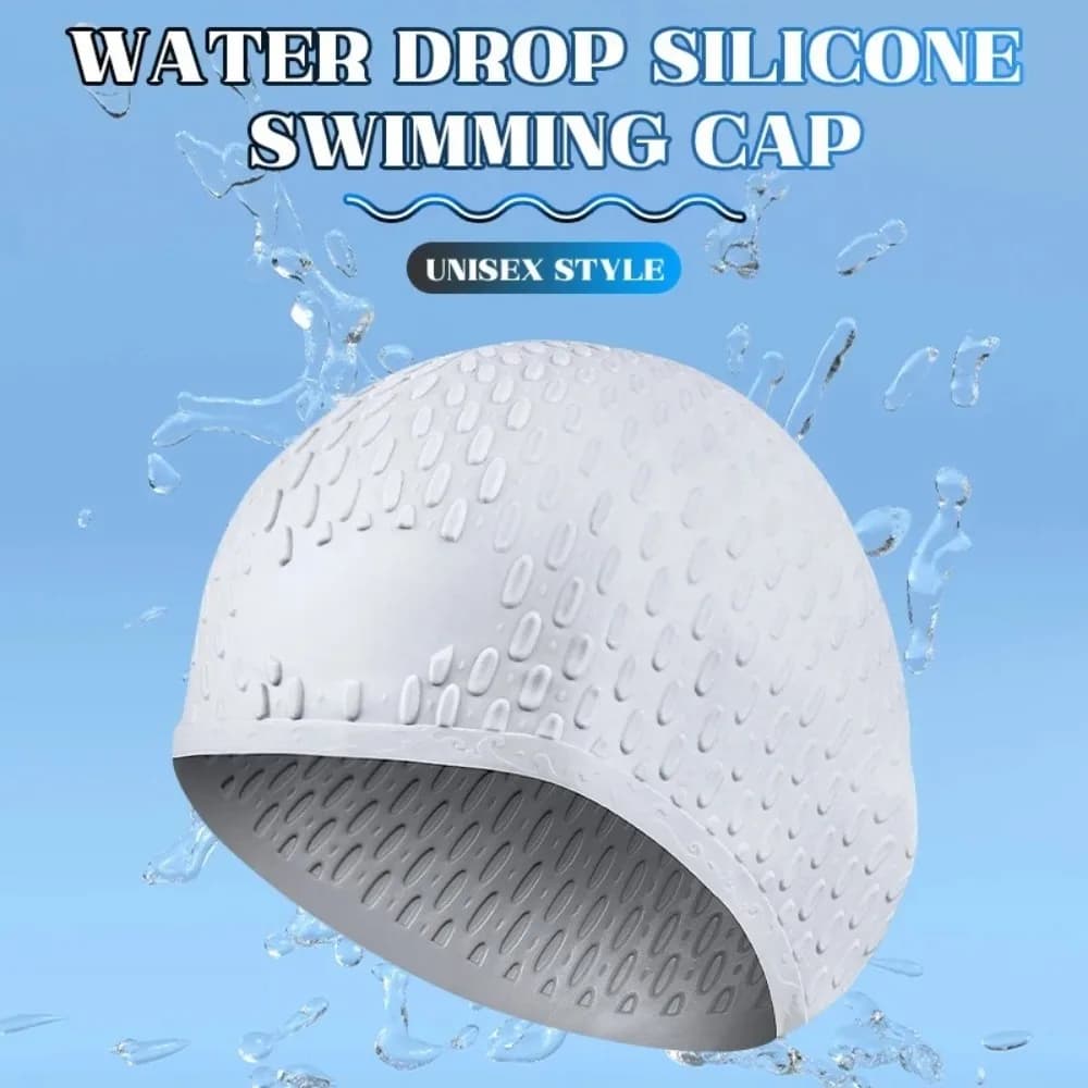 New bubble bath cap Silicone swim cap anti-slip Comodo bath cap medium long for hair Protect your ear