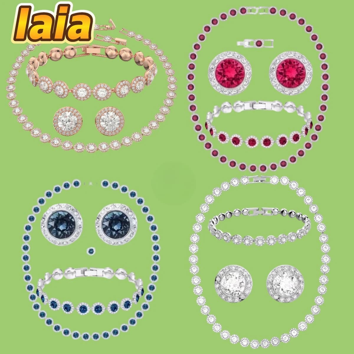 2026 New Original High Jewelry Set Fine Charm Bracelet Earrings Matching Perfect Crystal Necklace for Women Wedding Gift