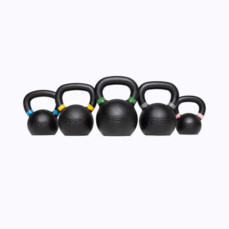 Set di Kettlebell REP Fitness e Pezzi Singoli, da 4kg a 24kg, Gamma di Peso da 9lb a 53lb, in Ghisa, per Allenamento di Forza, Palestra Domestica