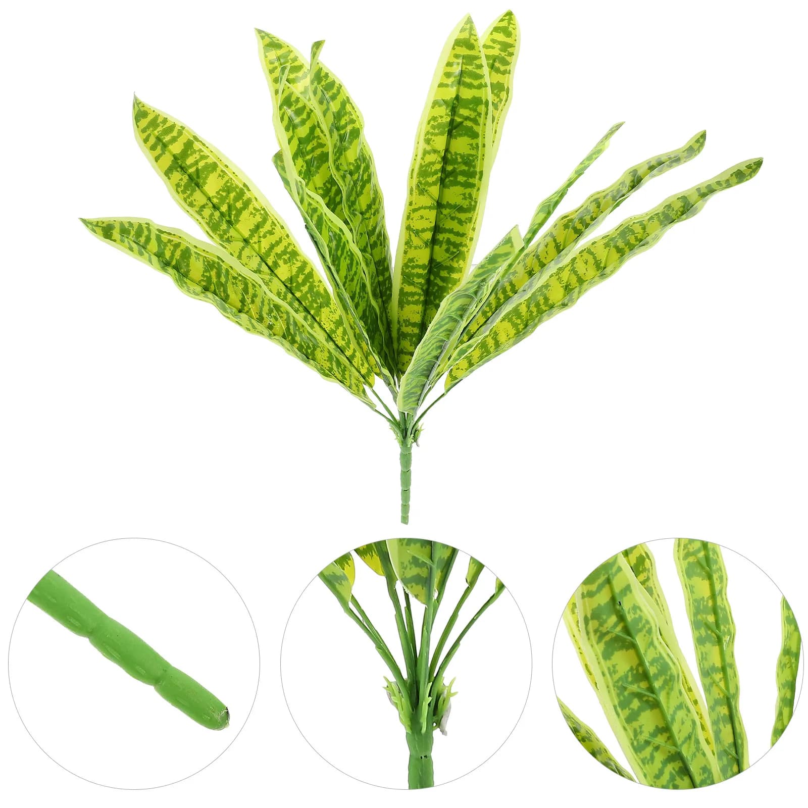 Realistic Bonsai di Sansevieria Artificial in Vaso, Green Plant Decorative Without Maintenance for Interior and Exterior, Home, Office, Shopping Centre