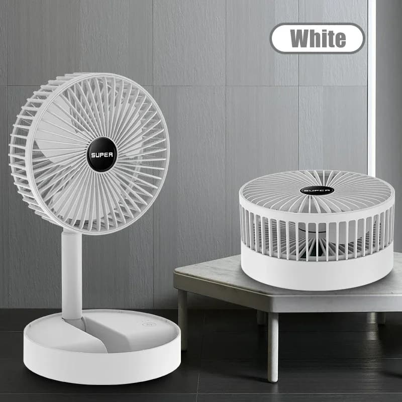 Ventilatore USB da Tavolo Portatile - Mini Ventilatore Elettrico Pieghevole e Silenzioso con Ricarica USB per Ufficio, Dormitorio e Casa