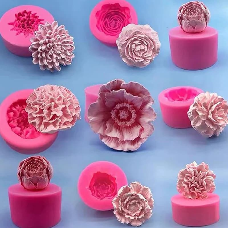 Stampo in Silicone a Forma di C per Torte, Cioccolato, Sapone, Candele, con Motivo Floreale in Rilievo, per Aromaterapia, Caramelle, Decorazioni Matrimoniali Fatte a Mano