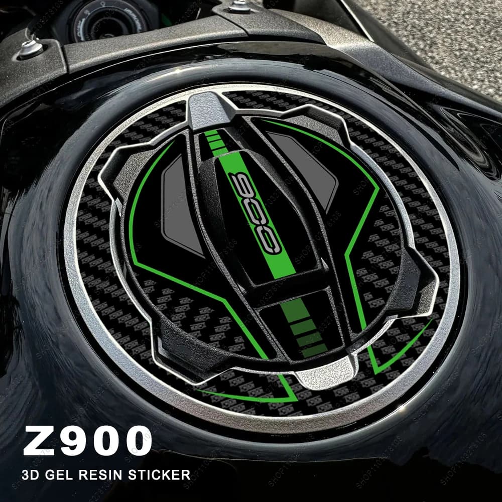 Motorcycle Accessories Fuel tank cap Protective Decalcomania 3D resin adhesive water-resistant for Kawasaki Z900 Z 900 2022-2025
