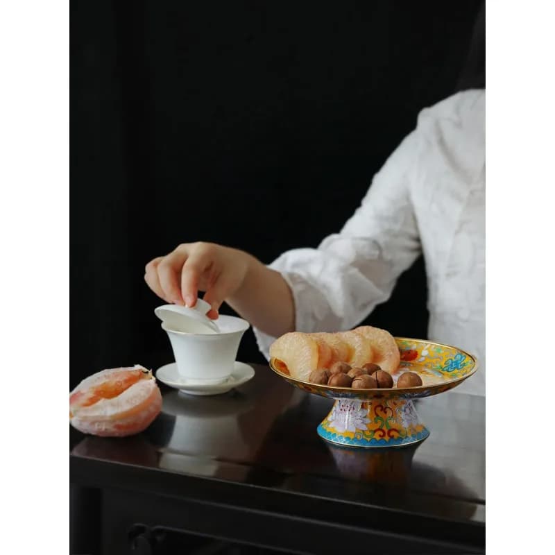 Piatto replica di alta gamma, piatto cinese per frutta, scatola per frutta secca, piatto per dolci