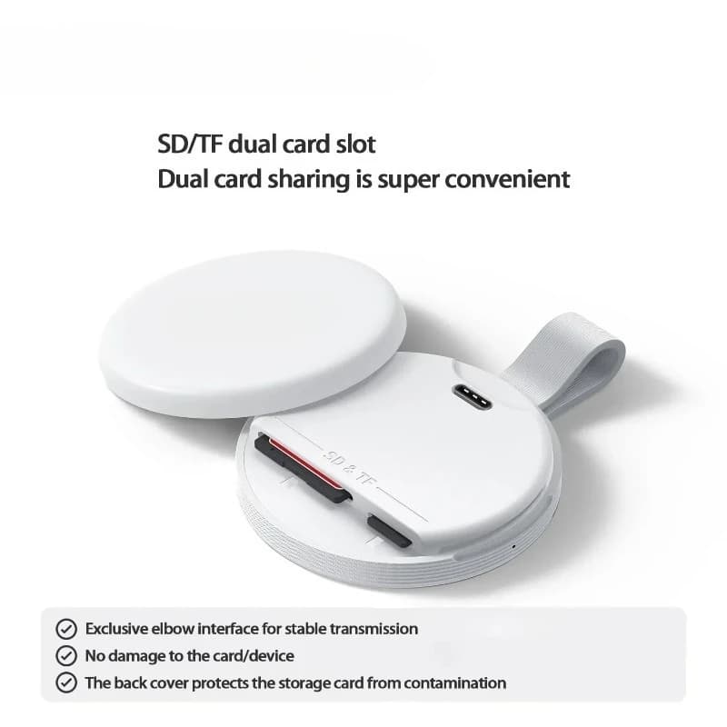 Scheda SD e TF per IPh One 15 Serie Trasmissione di memoria flash a doppia lettura Lettore di schede SD Anker MagGo Lettore di schede portatile per