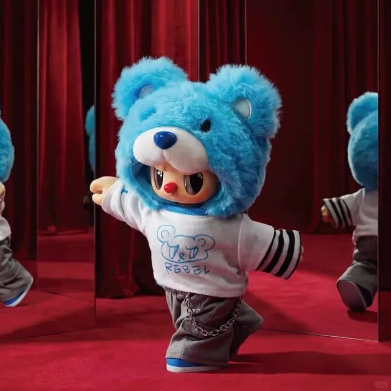 Rebel Bear Street Series Blind Box Bambola in Vinile Peluche Mystery Box Giocattoli Articolati Mobili Figure Anime Ciondolo Trendy Regalo per Ragazze