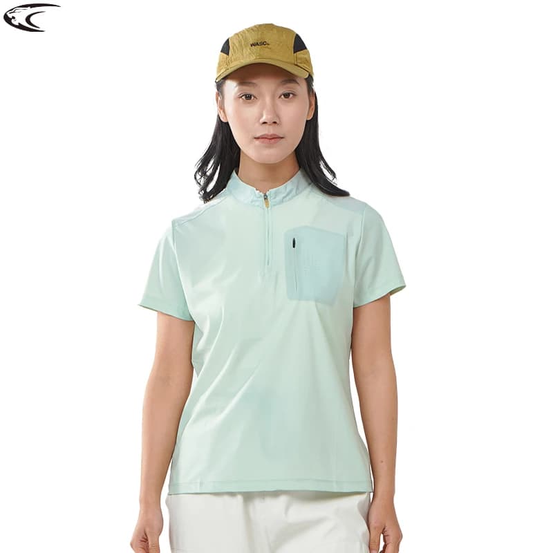 LNGXO T-shirt cool da donna Trekking Alpinismo Escursionismo Arrampicata T-shirt a maniche corte T-shirt sportiva elasticizzata ad asciugatura rapida