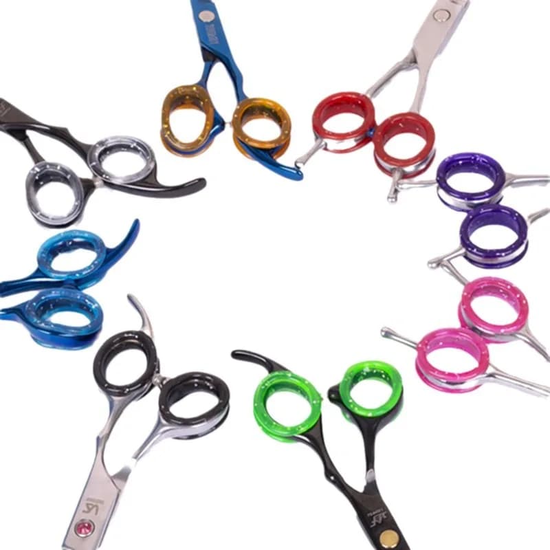 Anelli in silicone colorati (2 pezzi) per la protezione delle dita durante la toelettatura degli animali domestici, antiscivolo, per forbici da toelettatura cani e gatti.