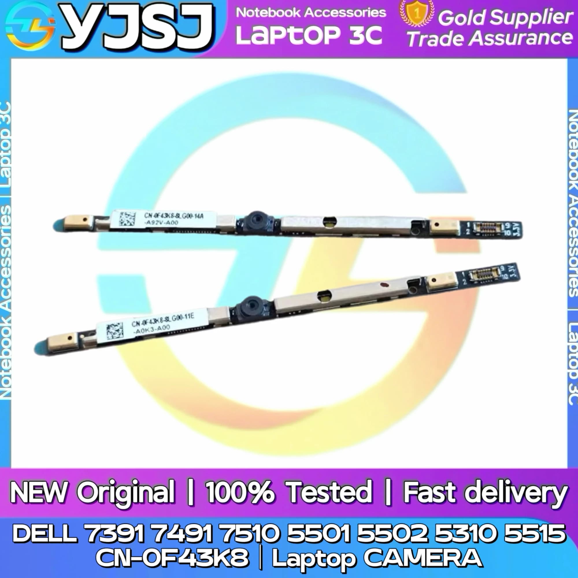 New original laptop camera for DELL 7391 7491 7510 5501 5310 5515 CN-0F43K8 Video module for laptop webcam