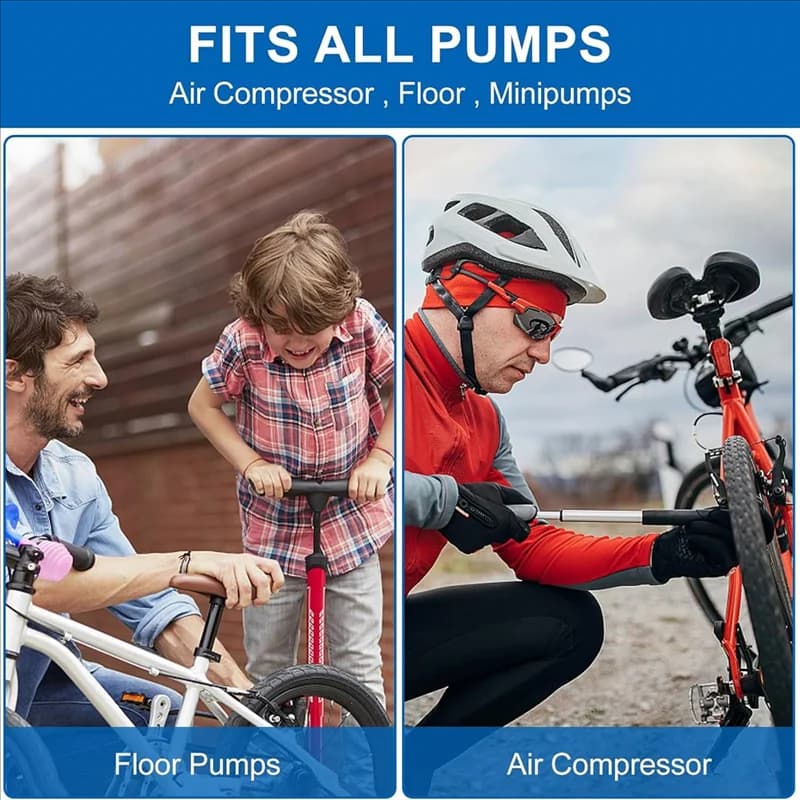 ABVH-Set di adattatori per valvole per bici, adattatore per valvole da 25 pezzi, adattatore per valvole per tubo da bicicletta, adattatore per pompa per bici, compressore d'aria durevole