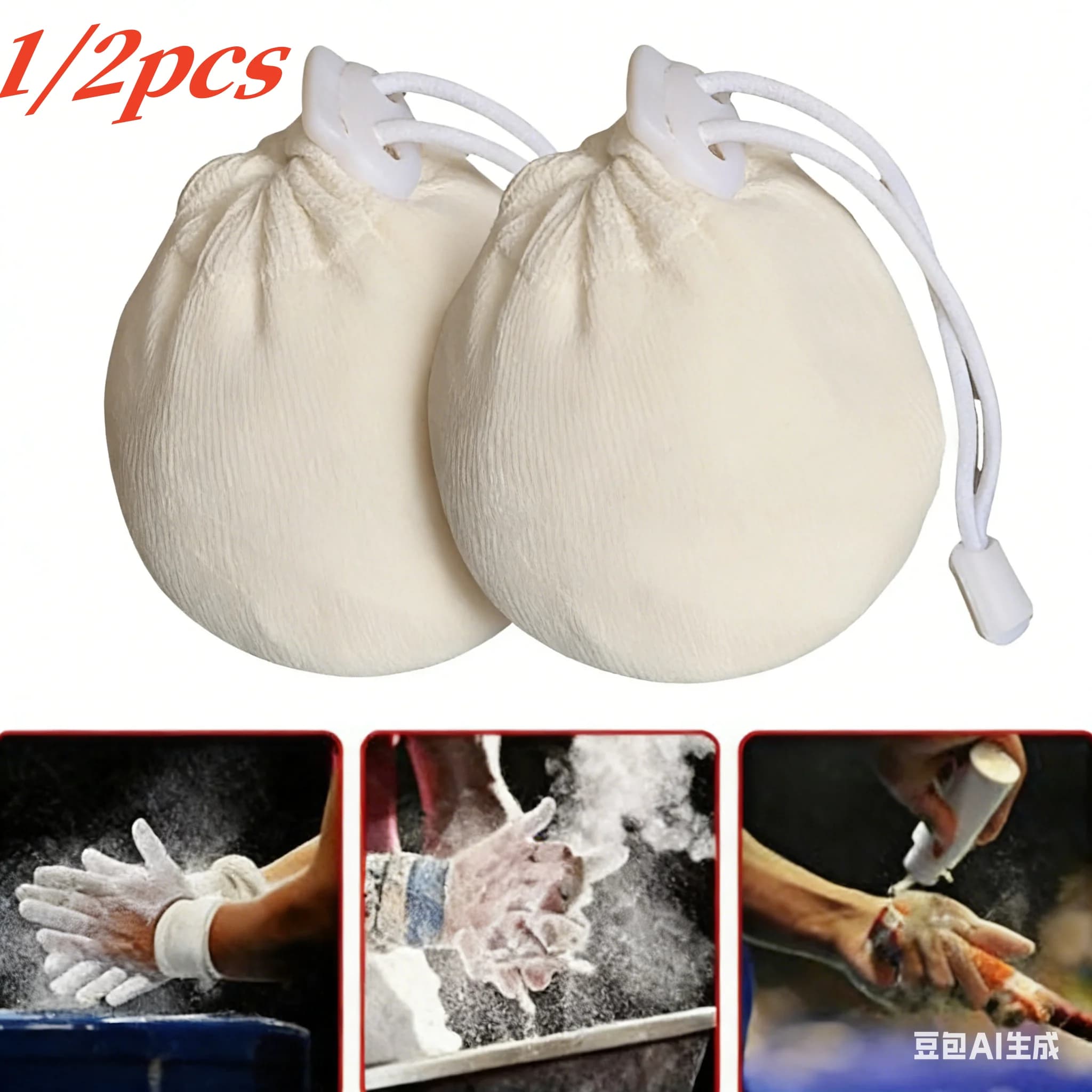 1/2pc Sport Gesso Ball Magnesium Fitness Lifting Weights Balancing Climbing Training On Rock Trainer Anti-skid Magnesium Powder Dry