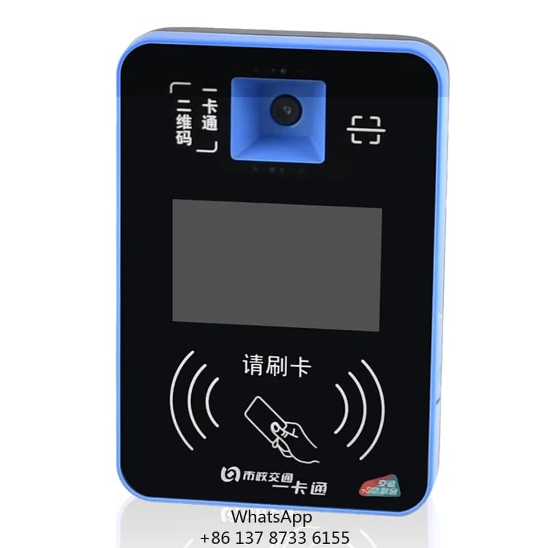 Bus Fare Collection System Smart GPRS NFC Linux Bus Validator Support Four ISO7816 SIM Cards 5 Inch TFT Color Display 12V-36V