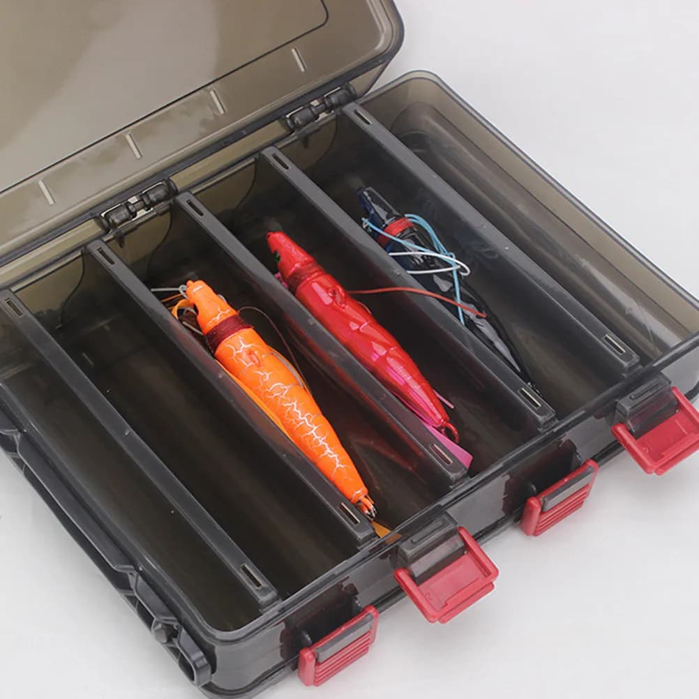 Scatola Porta Esche da Pesca con 10 Scomparti, Impermeabile, in Silicone Traslucido a Doppio Strato, Portatile, per Attrezzatura da Pesca
