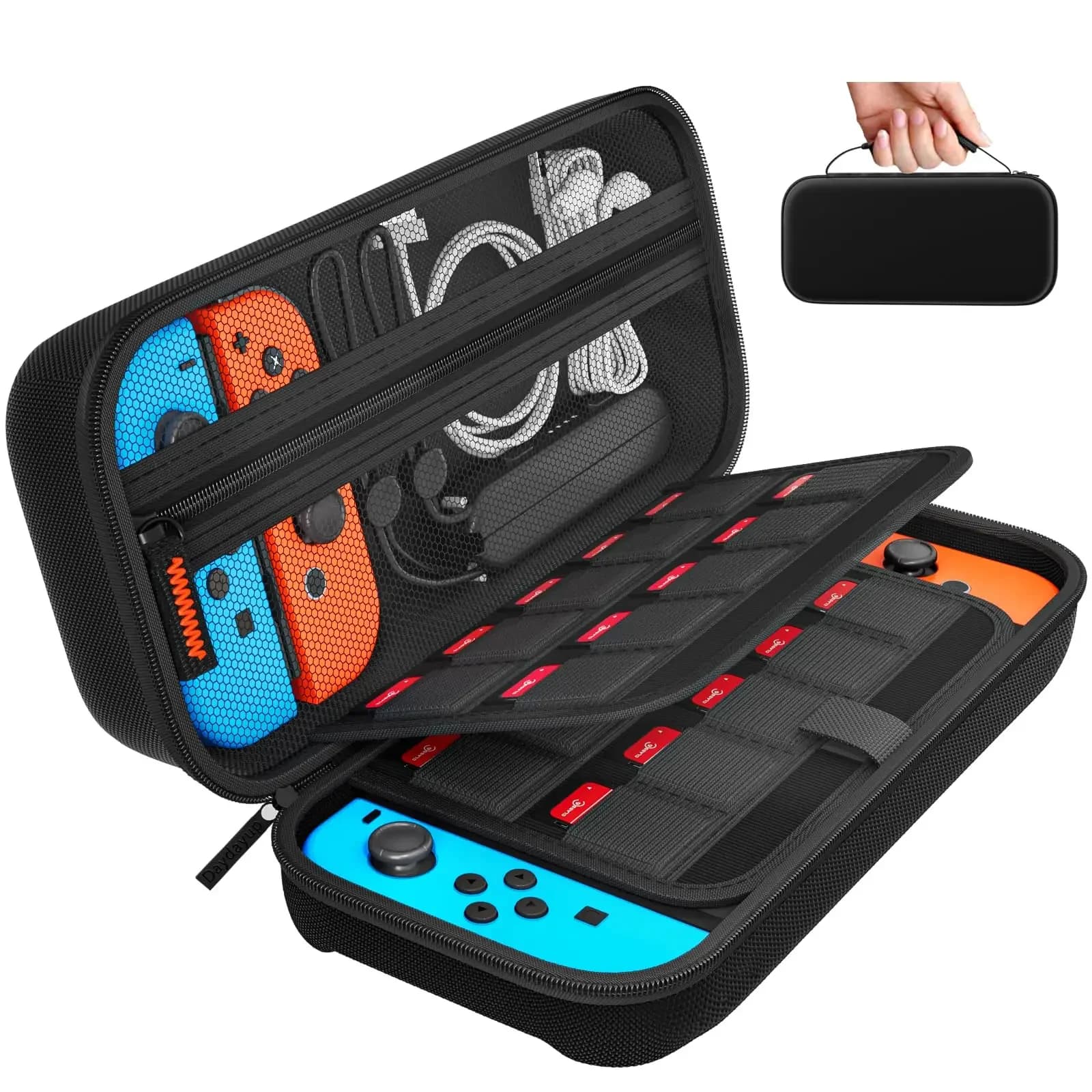 Custodia da trasporto compatibile con Nintendo Switch/OLED - Per console e accessori Borsa da viaggio portatile con guscio rigido