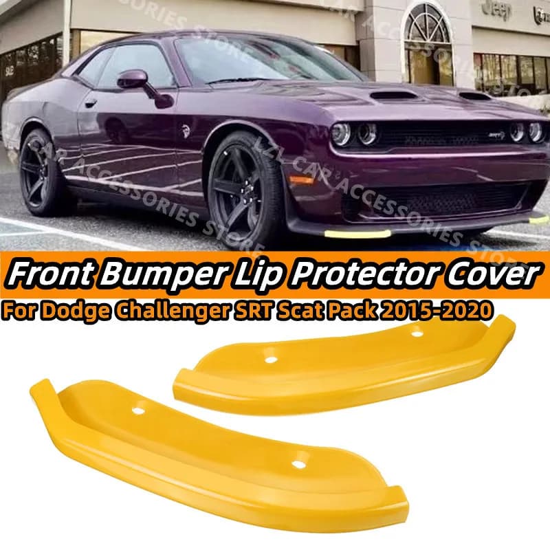 Front bumper Splitter Protector Lip Spoiler for Dodge Challenger SRT 2015-2020 Diffuser Guard Cover Yellow