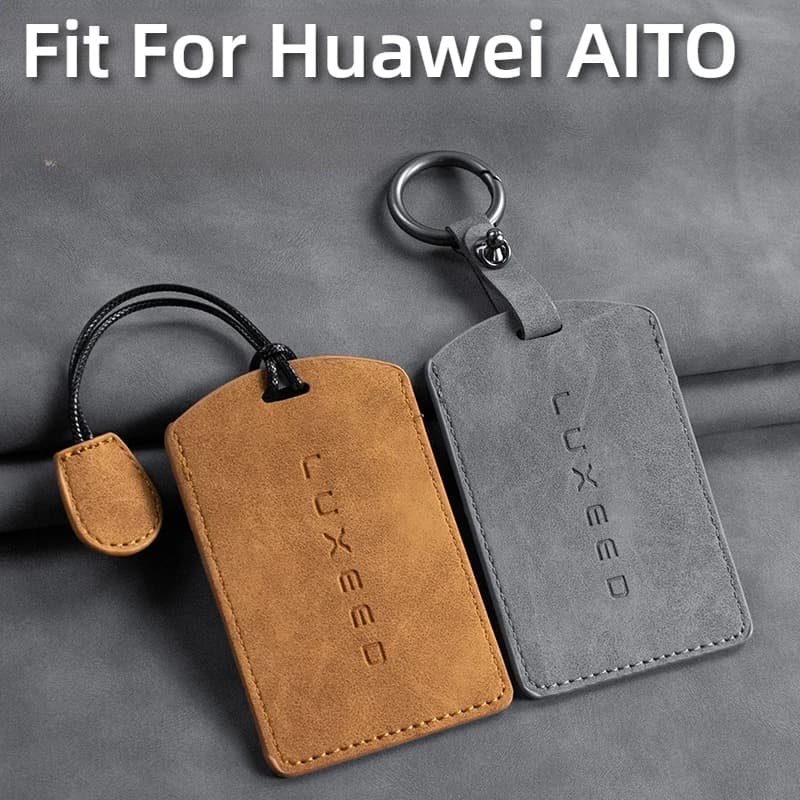 Adatto per Huawei AITO R7 S7 Portachiavi per chiave auto Custodia per smart card NFC Guscio protettivo in pelle scamosciata