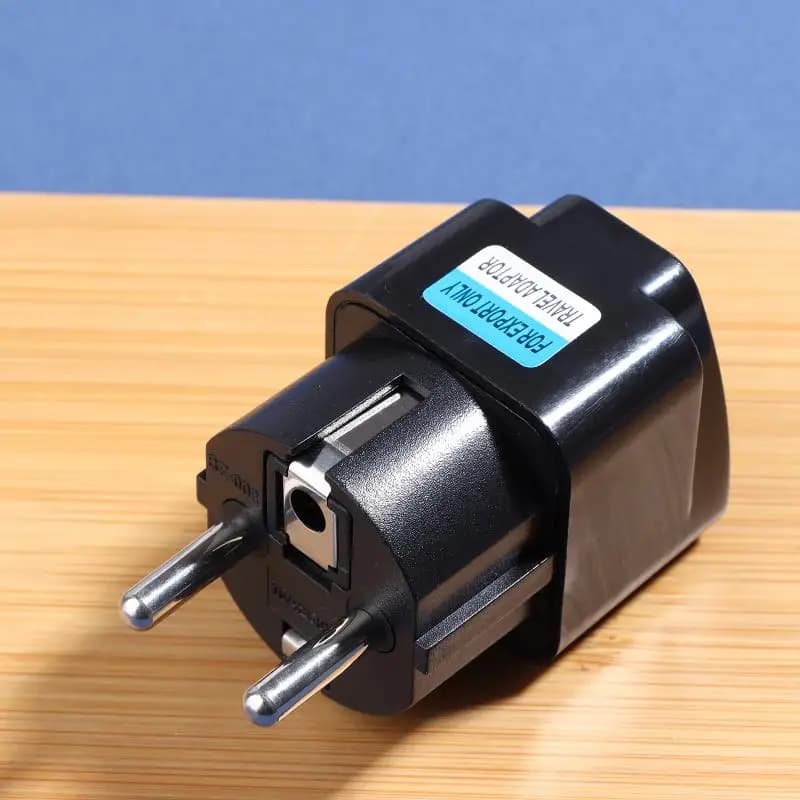 2 In 1 Black Copper AU UK US To EU Universal Germany France Indonesia South Korea Russia Travel Plug Adapter Type E/F