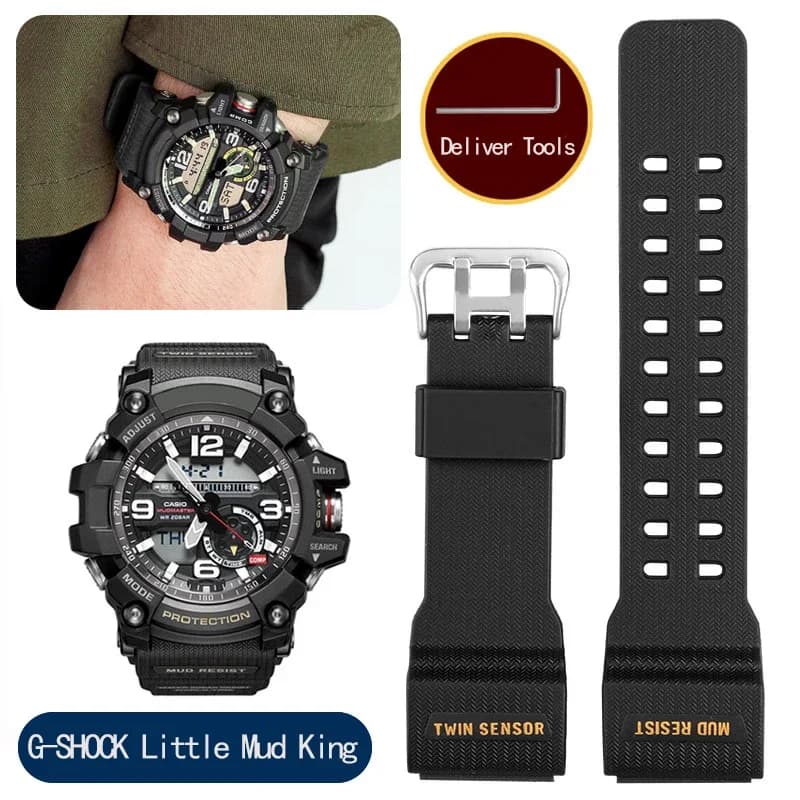 Cinturino in gomma siliconica per Casio GG1000 G-Shock GG-1000 GNG-100 GSG-100 Cinturino sportivo in resina Sostituisci lo strumento cinturino impermeabile