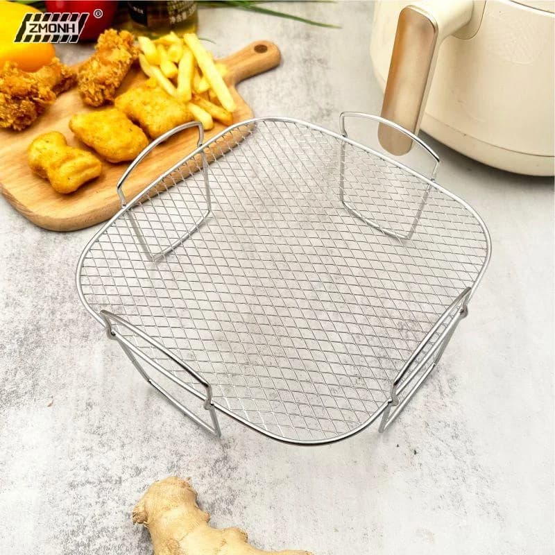 Griglia Multifunzione per Friggitrice ad Aria, Essiccatore, Barbecue e Vaporiera - Accessori per Friggitrice ad Aria