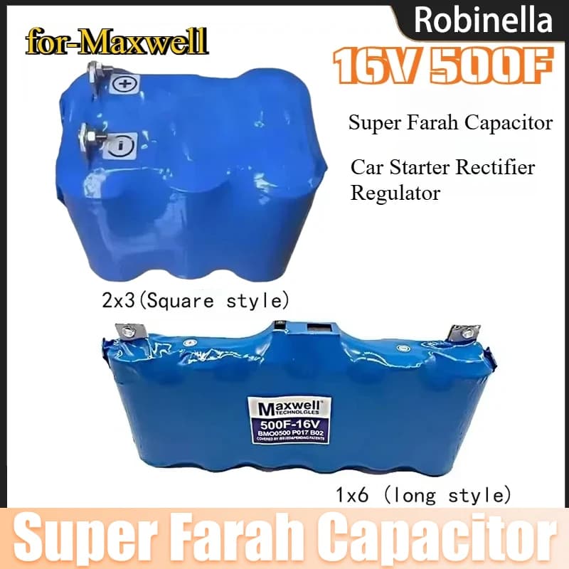 Per-Maxwell 16V 500F Super Farah Condensatore Auto Avviamento Raddrizzatore Regolatore 2.7V 3000F Condensatore Audio di Alimentazione di Emergenza