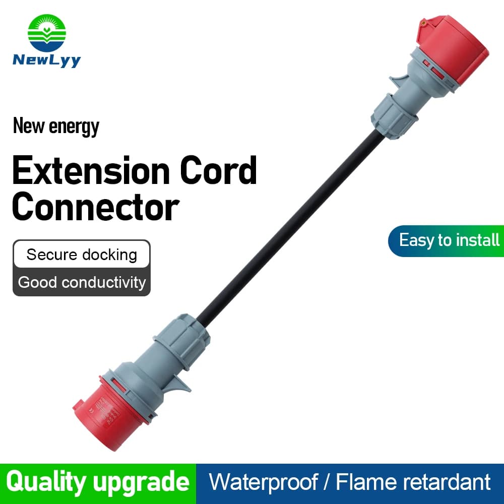 Rosso 32A Maschio A 16A Femmina Cee Adattatore Gen EV Caricatore Cavo di Prolunga Connettore Per Accessori Per Veicoli Elettrici