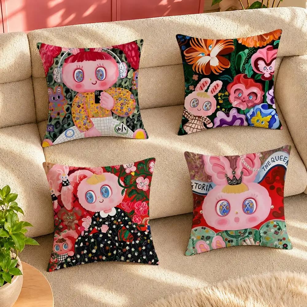 Art K-Kima artist cute Cushion Cover Pillow Cover Decorative Throw Couch Home Decor for Living Room Sofa