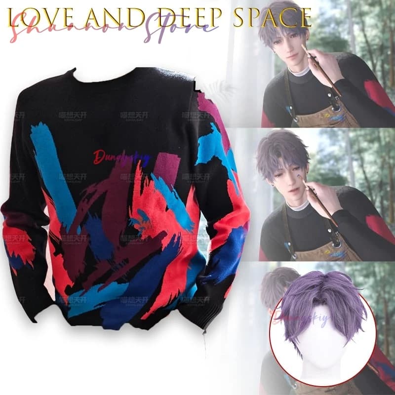‌ ‌ ‌ ‌ Maglione girocollo Love and Deep Space Rafayel Qi Yu Cosplay Long Si Ru Hua, abito per cosplay di personaggi anime, per feste ‌