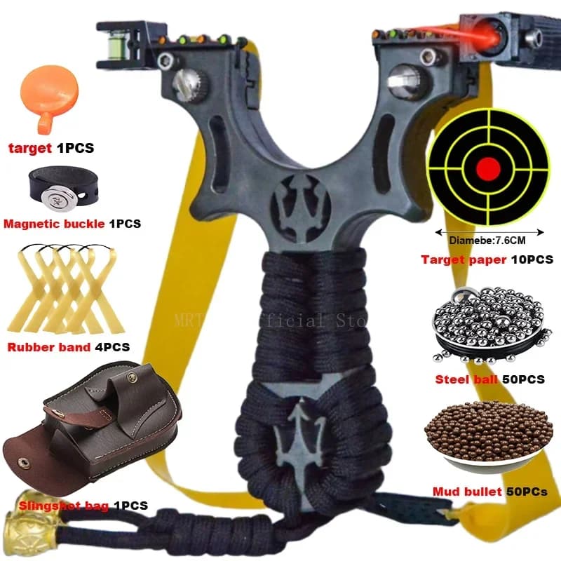 High precision Hunting Laser Resin Slingshot with Rubber Band Outdoor Sports Hunting Shooting accessories Catapult