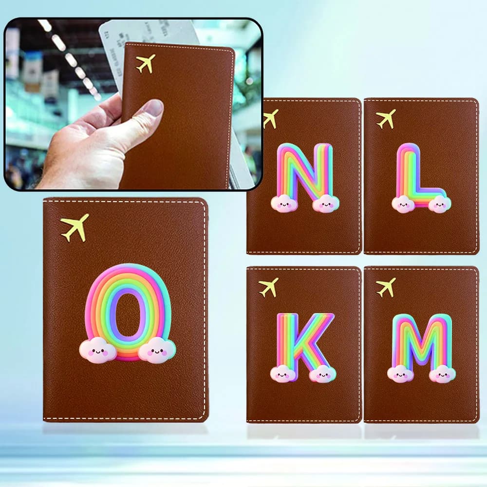 Passport Holder Passport Case Travel Document Wallet Passport Cover Anti‑lost Id Card Organizer Overseas Travel Accessory