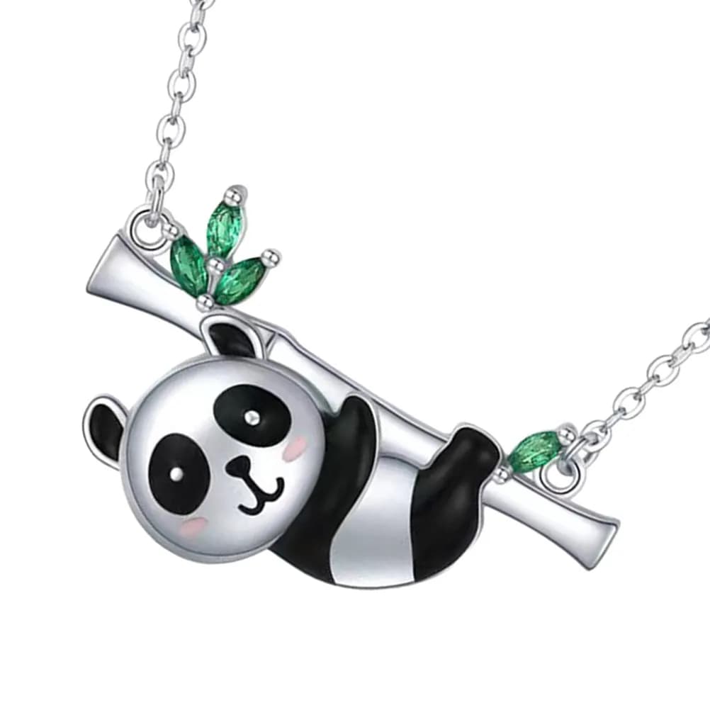 Collana con Ciondolo Panda in Lega per Ragazze e Donne, Catena Regolabile per Uso Quotidiano, Accessorio di Moda