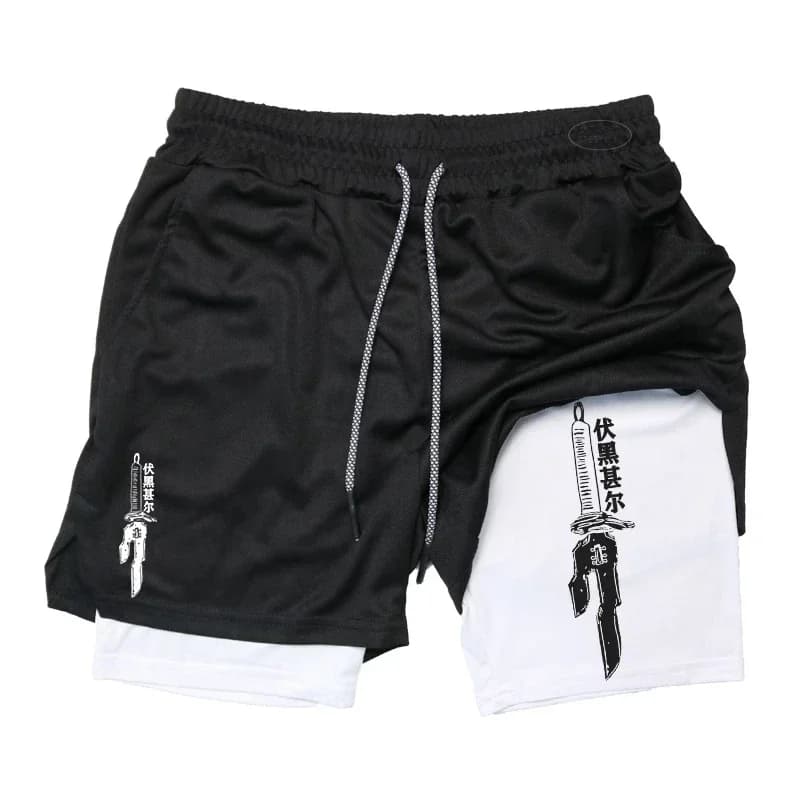 Running shorts 2 in 1 men's fashionable training sports shorts in summer gym with ring pocket for towel stretch shorts M-3XL