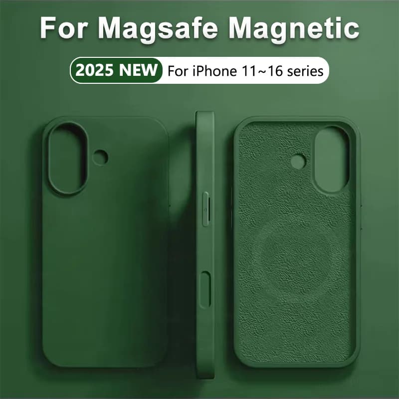 NEW For Magsafe Liquid Silicone Phone Case For iPhone 16 15 13 14 11 12 Pro Max 16 15 Plus Magnetic Wireless Charging Soft Cover