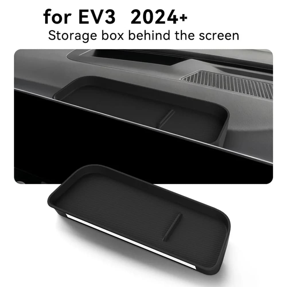 Auto Centrale \ Controllo del Cruscotto \ Schermo Posteriore \ Stoccaggio \ Scatola Per Kia EV3 2024+ Interni Auto Stoccaggio Stivaggio Riordino Vassoio Organizzatore