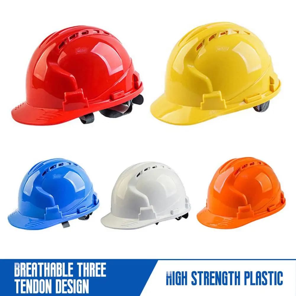 Casco di sicurezza da costruzione Elmetto protettivo ABS addensato Anti forte rotolamento Casco da arrampicata industriale di fascia alta regolabile in tinta unita