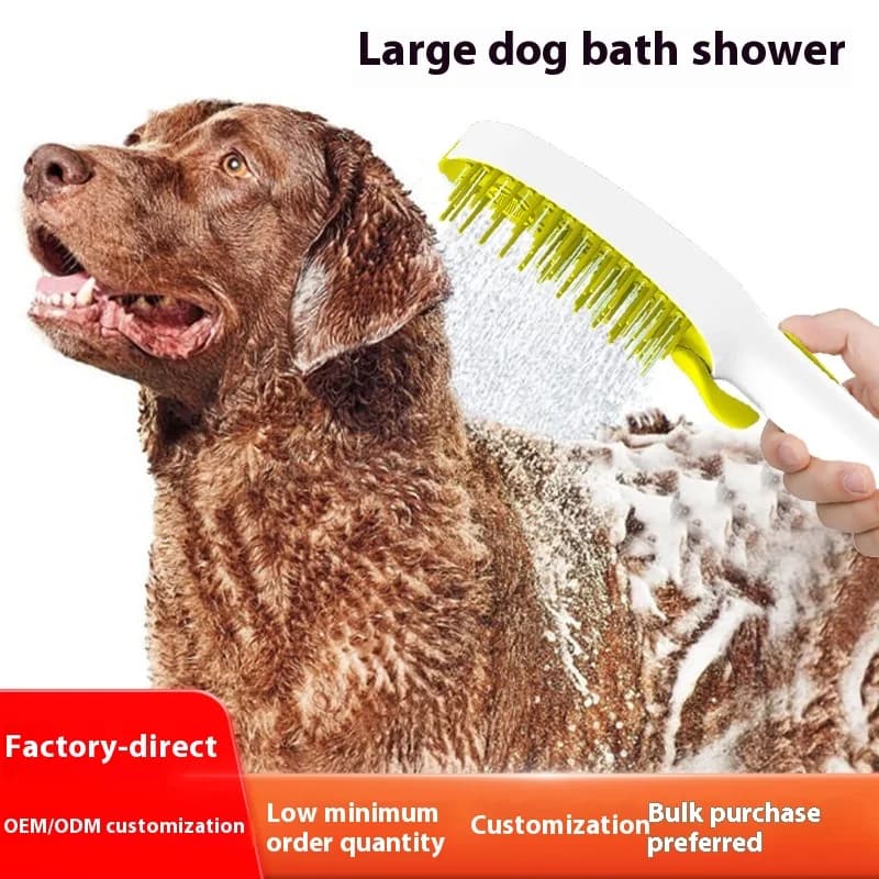 Set of bathroom brushes for pet shower, pressurized spray gun, cleaning, massage, toiletries, large shower for pets